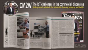 In-depth emphasis on the innovation expertise of CM2W in the field of Industrial cleaning industry smart solutions in the IoT review of Forbes Bulgaria. CM2W is the IoT challenger in the commercial dispensing, by selling wide range of smart solutions for Industrial Laundry. CM2W in Forbes Bulgaria.